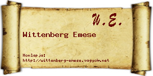 Wittenberg Emese névjegykártya